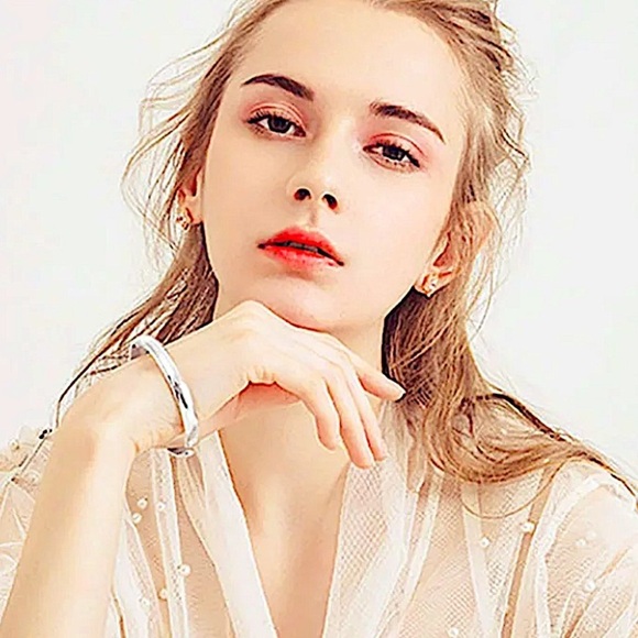 Sterling Silver Bangle Cuff Bracelet - Picture 3 of 8